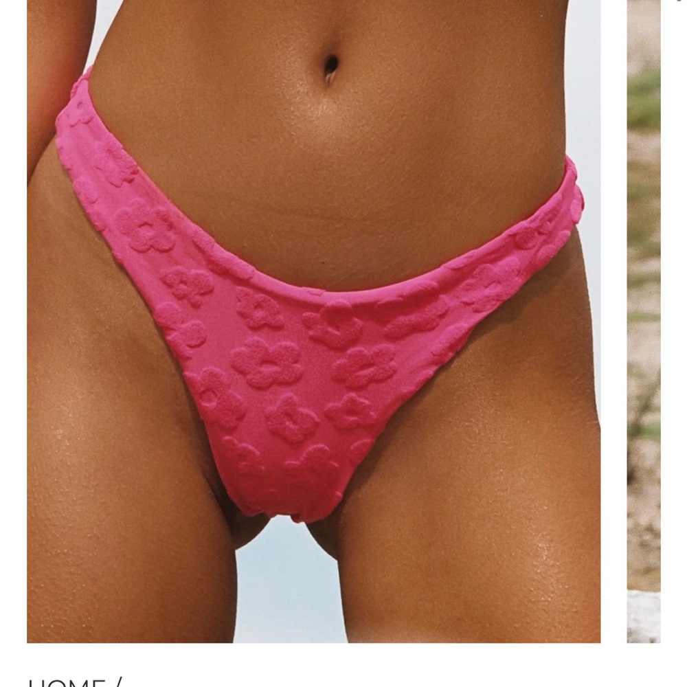 Floral Pink Bikini Bottom
